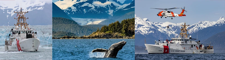 Sector Southeast Alaska Collage with 2 Cutters and a Whale Sector Southeast Alaska Collage with 2 Cutters and a Whale